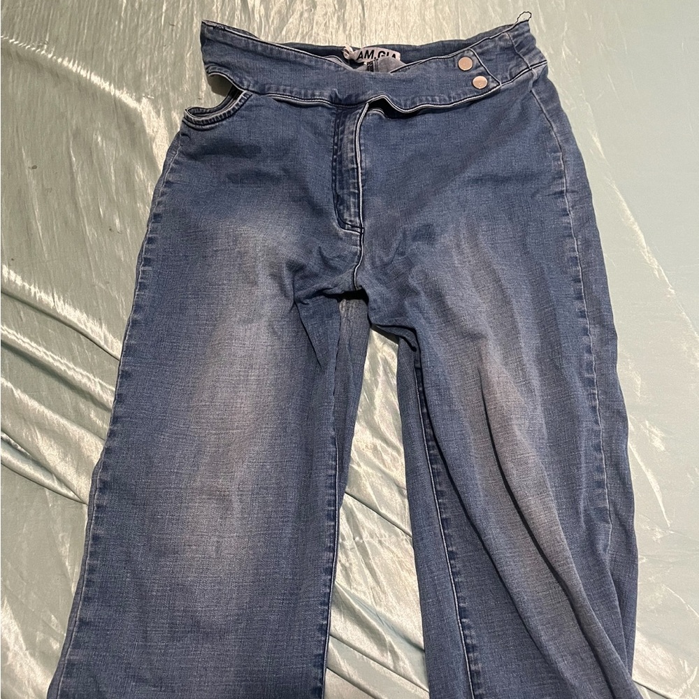 I.AM.GIA Blue Boot Cut Jeans with Faded Wash
